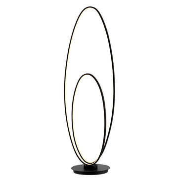 Looper 47" Metal Modern Contemporary Oval Dimmable Integrated LED Floor Lamp - JONATHAN Y